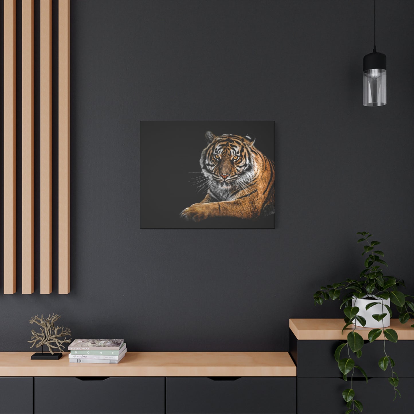 Majestic Tiger Canvas Art, Perfect for Animal Lovers, Home Decor, Gift for Wildlife Enthusiasts, Modern Wall Art, 1.25" Depth