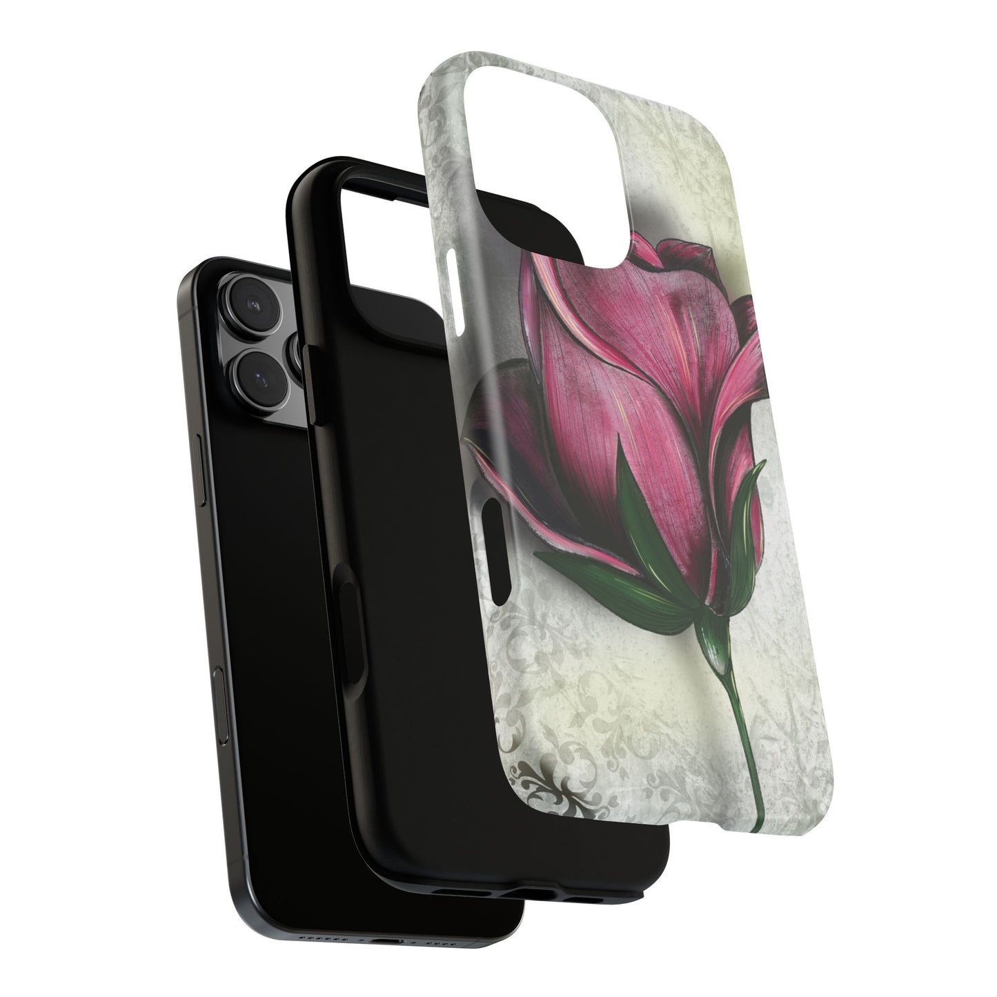 Rose Phone Case – Tough Cases, Floral Phone Cover, Gift for Her, Minimalist Design, Nature Lover's Accessory, Birthday Gift Idea