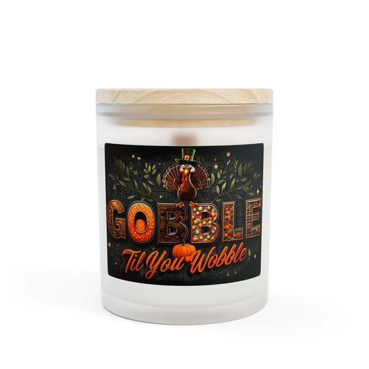 Thanksgiving Gobble Candle - 11oz Frosted Glass Scented Candle