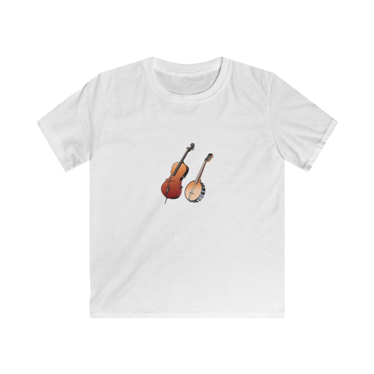 Musical Kids Tee - Playful Banjo and Guitar Design, Perfect for Music Lovers, Birthday Gift, Casual Outfit, Music Class