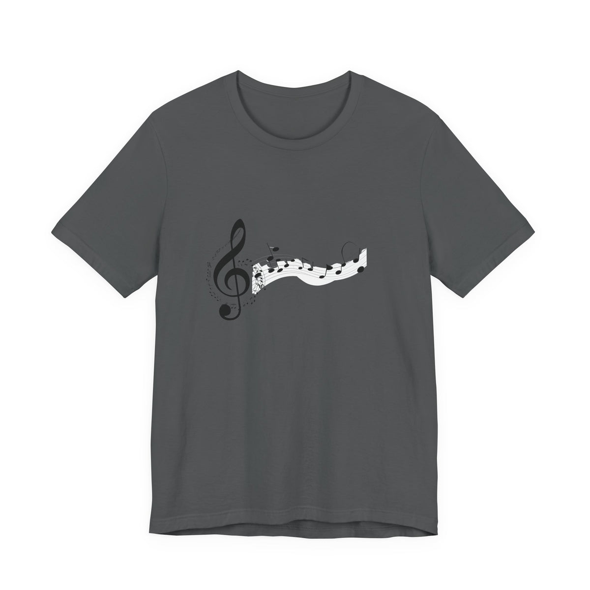 Musical Notes Short Sleeve Tee for Music Lovers