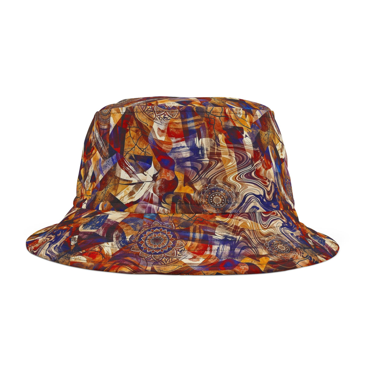 Abstract Swirl Bucket Hat — Colorful Psychedelic All-Over-Print