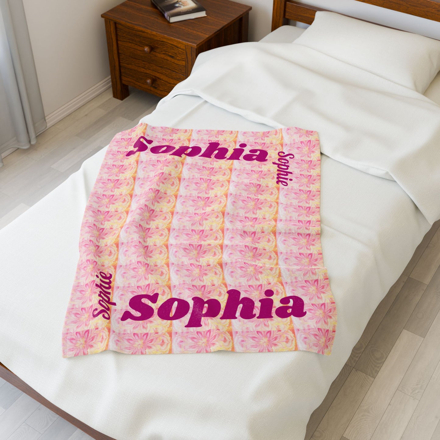 Personalized Velveteen Plush Blanket for Cozy Nights, Custom Soft Throw for Home Decor, Great Gift for Birthdays, Holidays, Baby Showers
