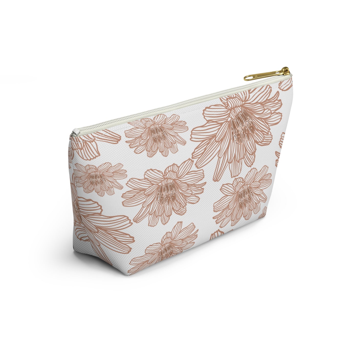 Floral Accessory Pouch - Chic Makeup Bag, Travel Organizer, Gift for Her, Floral Print Pouch, Flower Design Zipper Bag