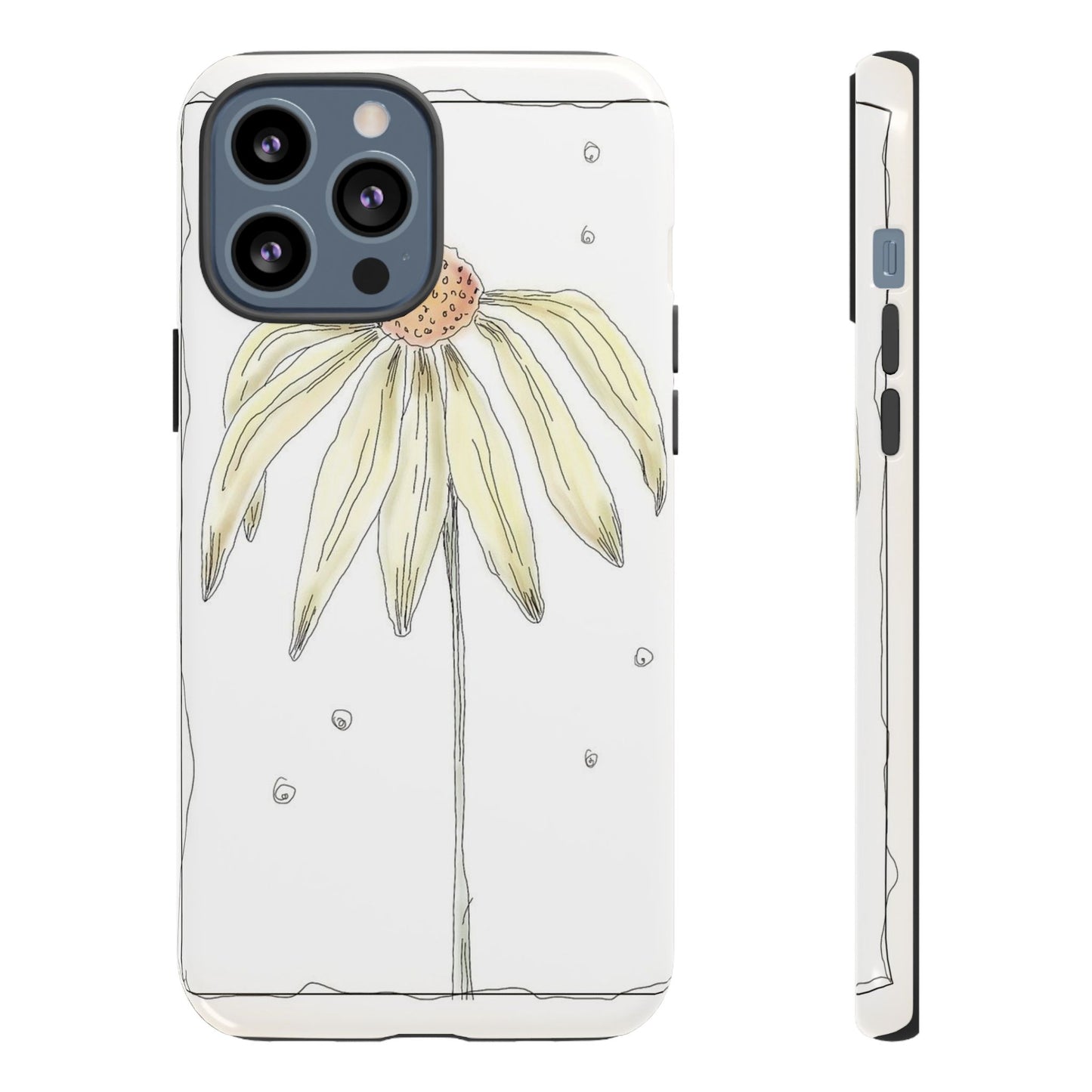 Flower Phone Case with Delicate Design, Tough Phone Cover, Nature Lover Gift, Floral Tech Accessory, Stylish Phone Protection
