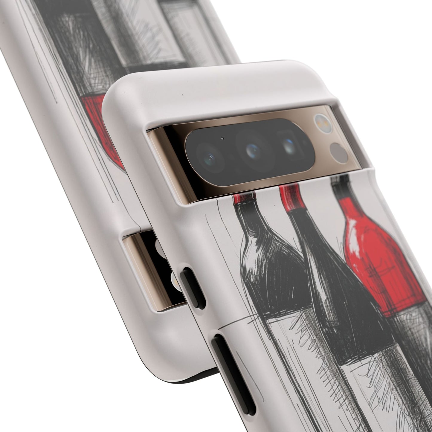Wine Lover's Phone Case, Tough Phone Cover, Artistic Wine Design, Gift for Wine Enthusiasts, Customizable Case, Unique Wine Art