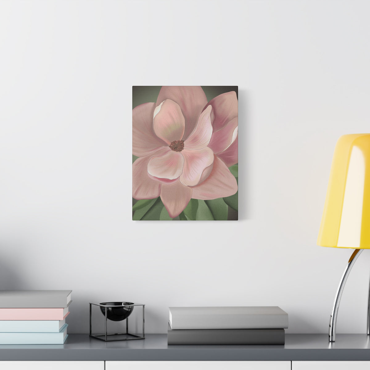 Matte Canvas, Stretched, 1.25" Pink Flowers