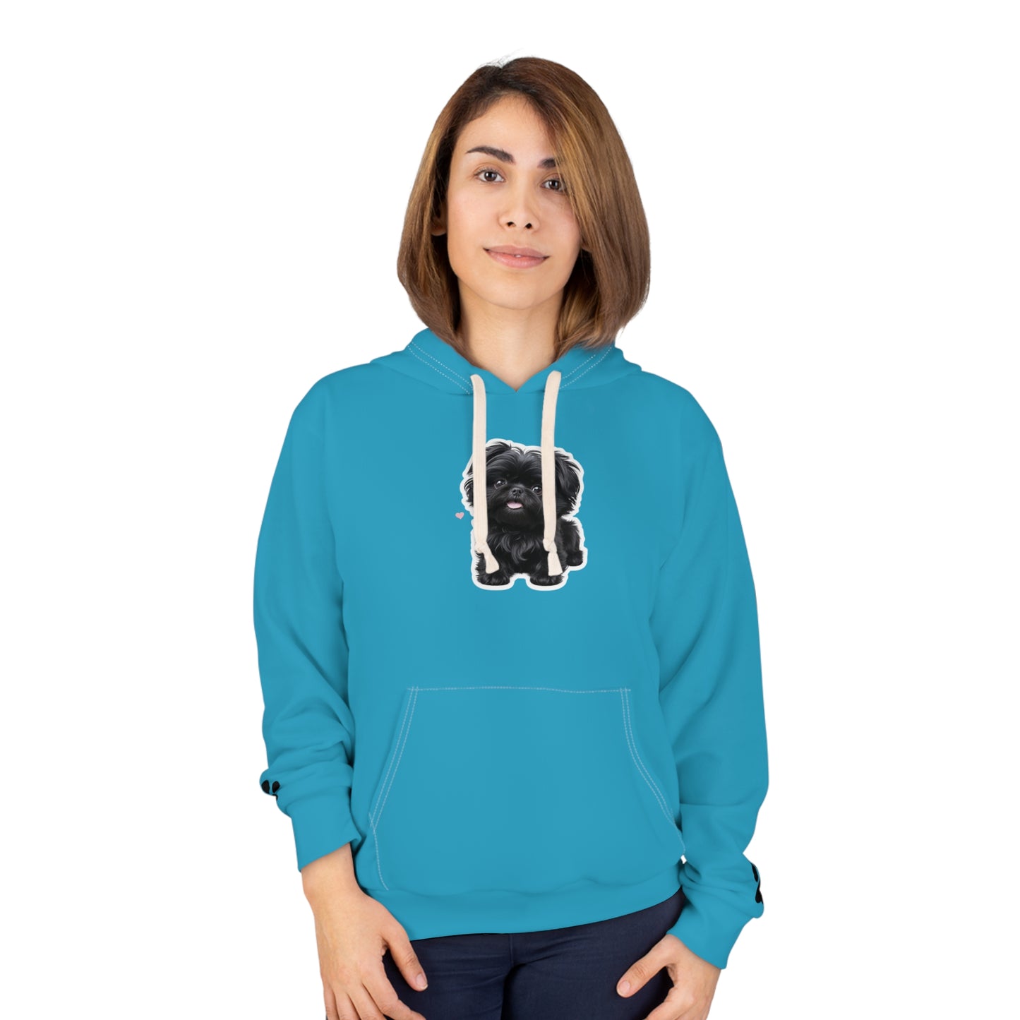 Cute Dog Print Unisex Pullover Hoodie, Cozy Pet Lover Gift, Ideal for Birthdays, Holidays, Casual Wear, Animal Hooded Sweatshirt