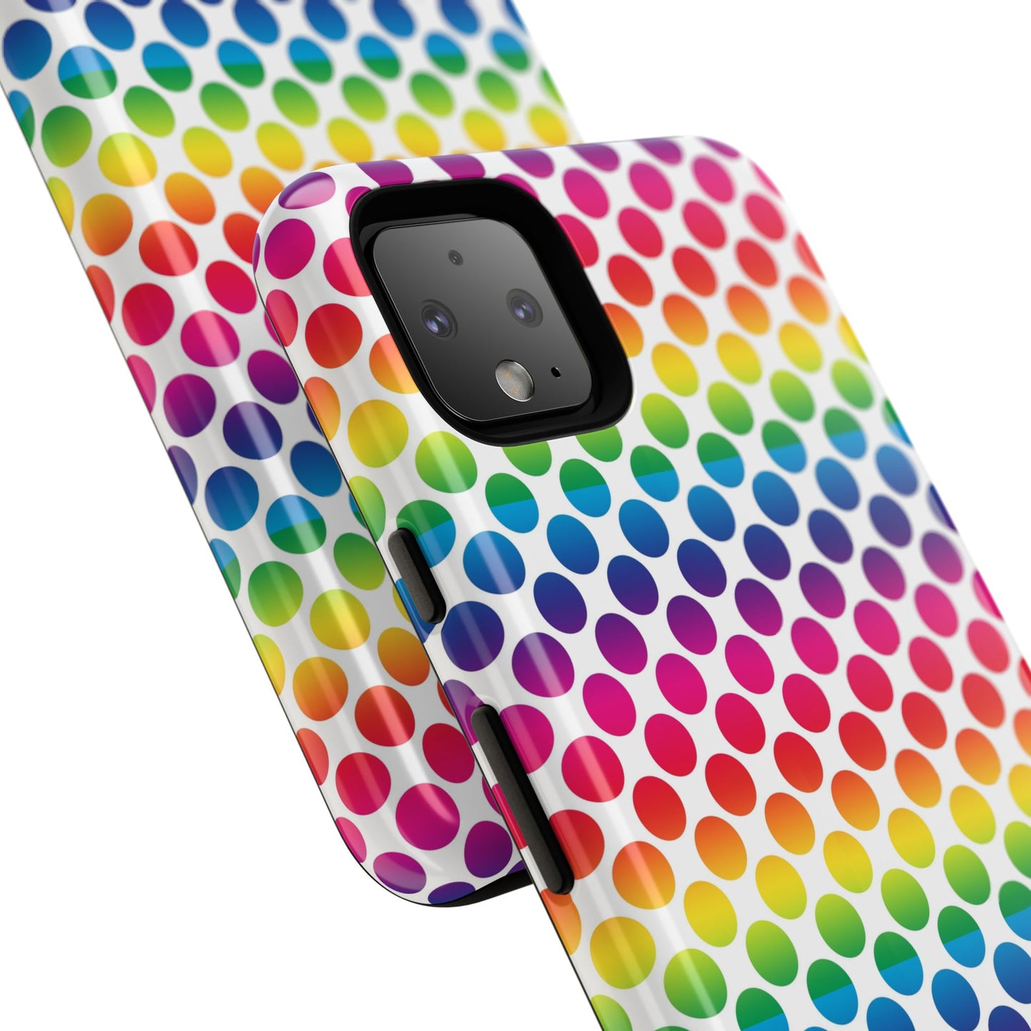 Rainbow Dot Phone Case, Colorful Phone Cover, Fun Phone Accessory, Gift for Friends, Trendy Mobile Case