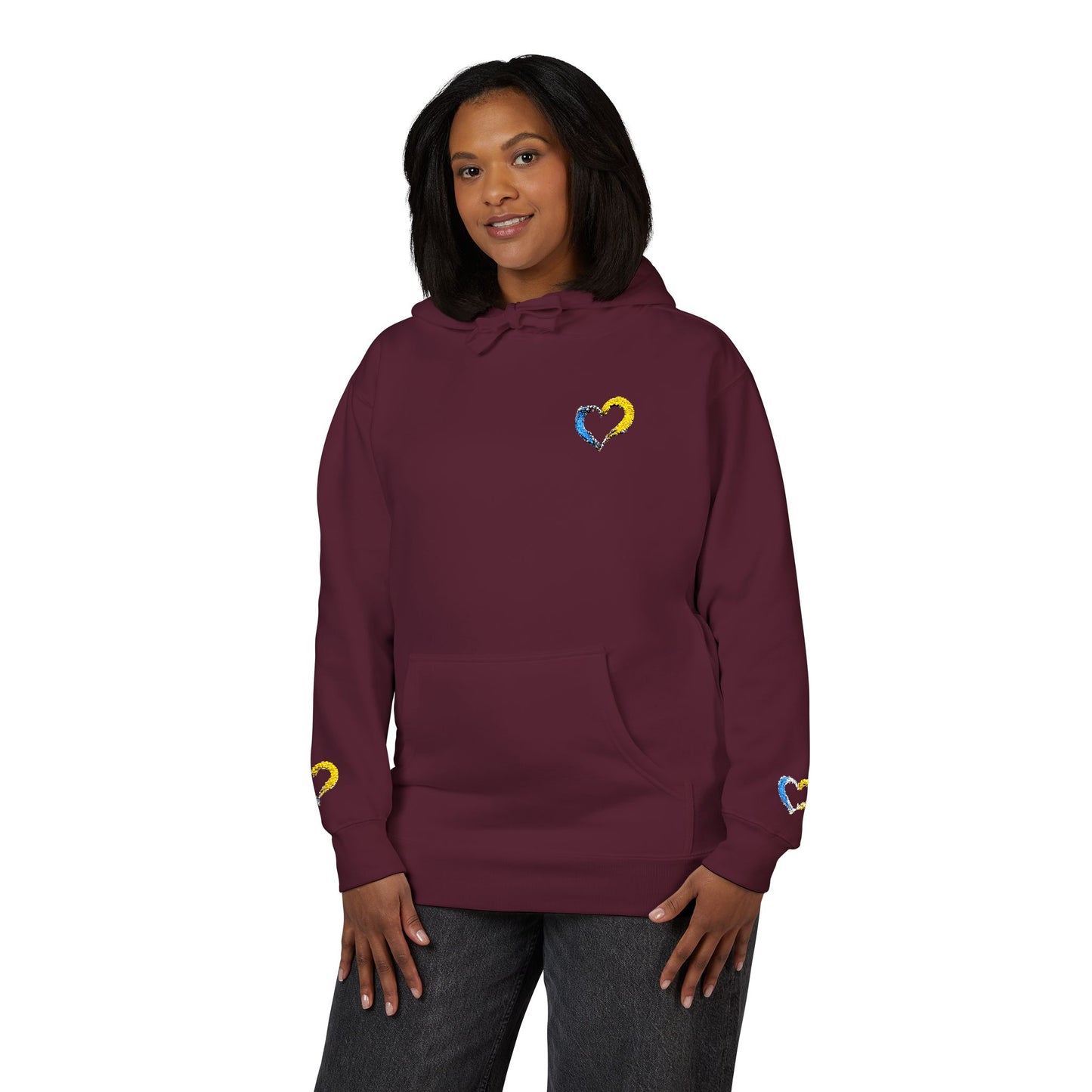 Colorful Heart Unisex Fleece Hoodie | Cozy Gift for Friends, Valentine's Day, Anniversary, Casual Wear, Spring Fashion