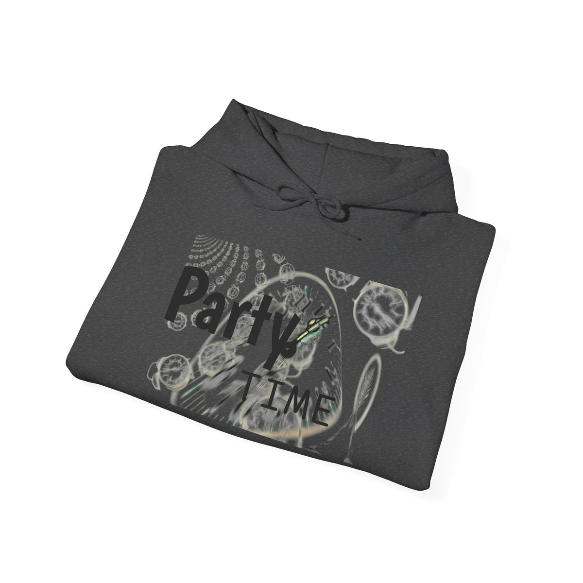 Party Time Unisex Hooded Sweatshirt, Fun Casualwear, Comfortable Gift, Perfect for Celebrations, Party-Outfit Essential