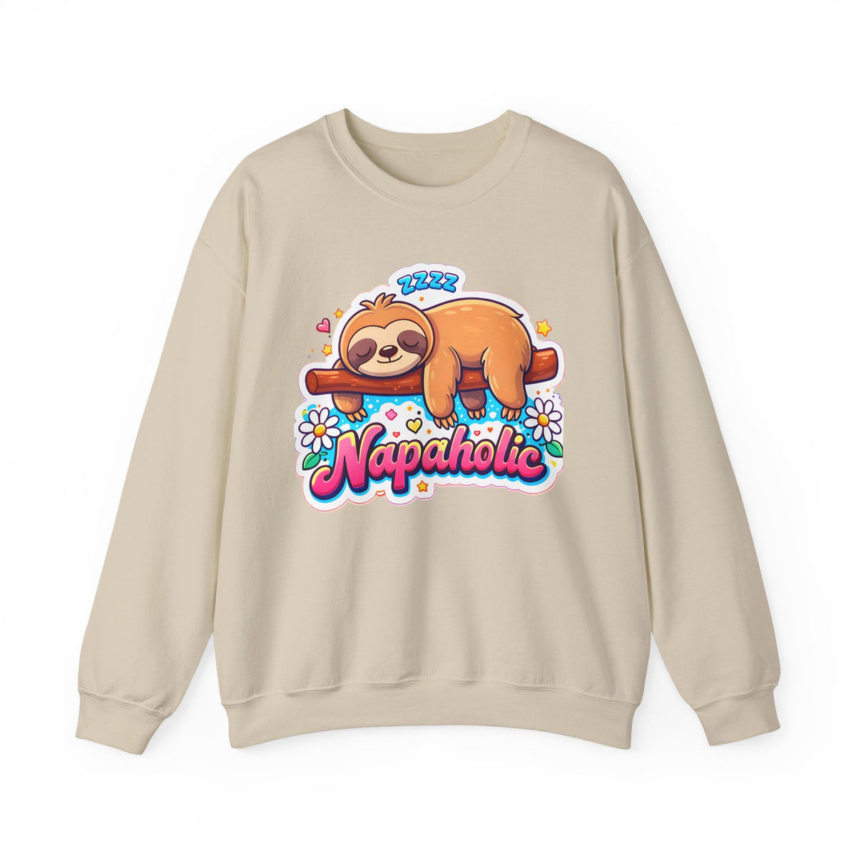 Napaholic Sweatshirt — Cute Sloth Nap Lover Crewneck