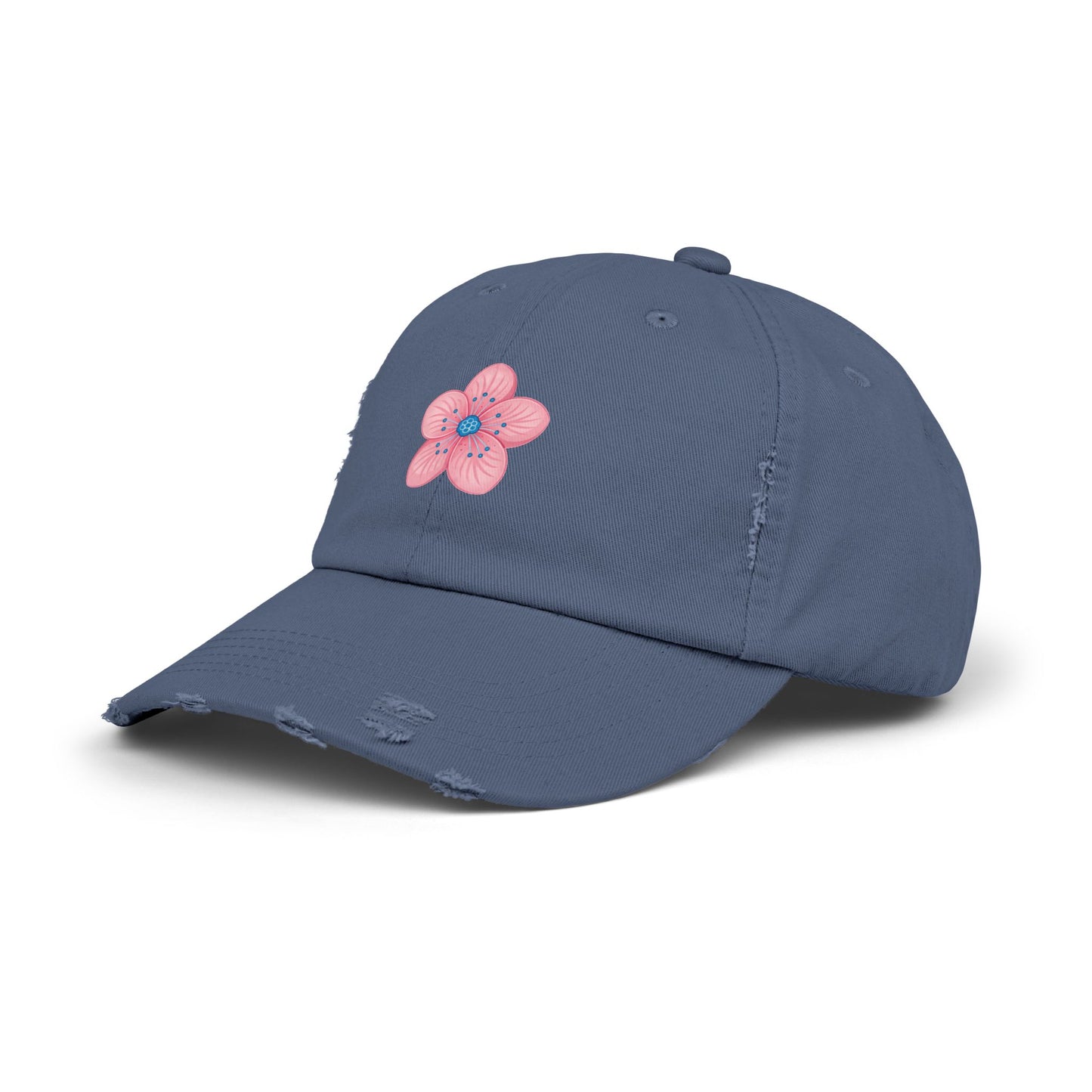 Floral Distressed Cap | Trendy Hat for Spring and Summer | Perfect Gift for Floral Lovers, Outdoor Events, Festivals, Birthdays