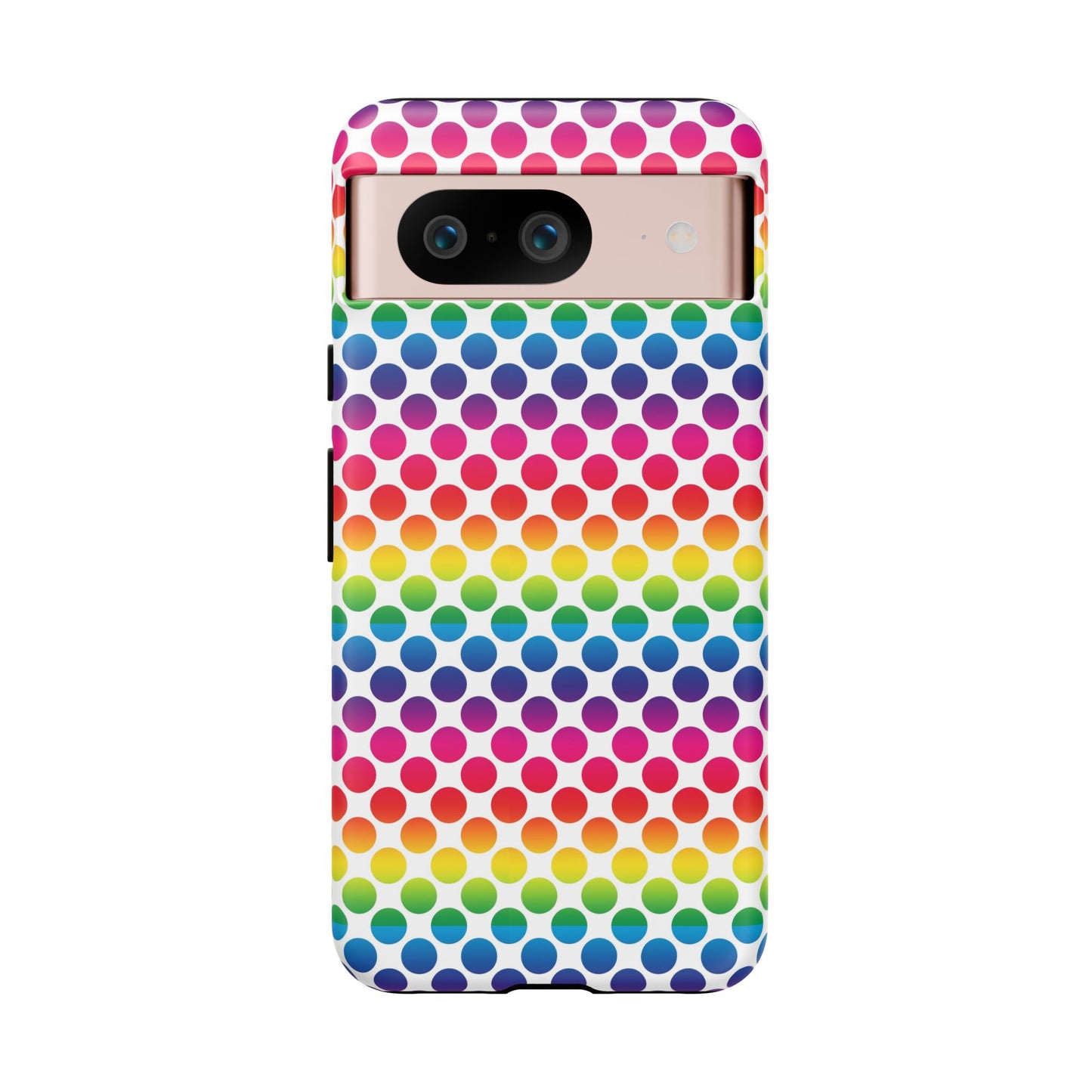 Rainbow Dot Phone Case, Colorful Phone Cover, Fun Phone Accessory, Gift for Friends, Trendy Mobile Case