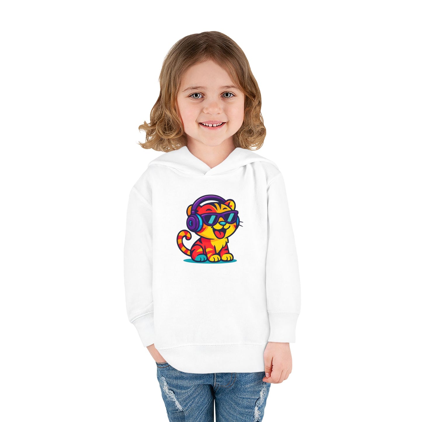 Colorful Tiger Hoodie for Toddlers | Fun Pullover for Kids, Cute Toddler Apparel, Kids' Gift, Birthday Present, Playtime Wear