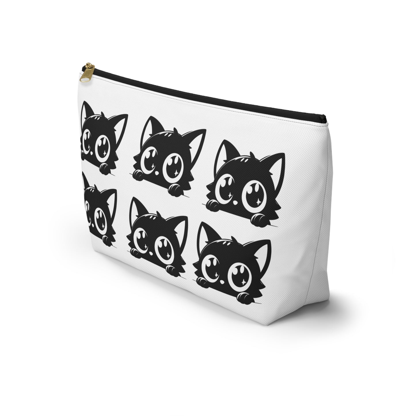 Cute Cat Accessory Pouch, Makeup Bag, Zipper Pouch, Gift for Cat Lovers, Organizer for School, Travel Essentials