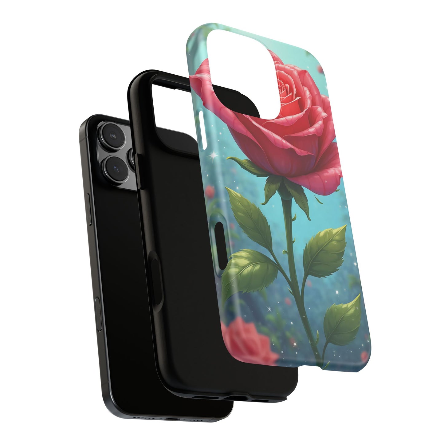Floral Phone Case, Tough Cases with Elegant Rose Design, Stylish iPhone Cover, Rose Flower Gift for Nature Lovers, Unique Mobile Accessories