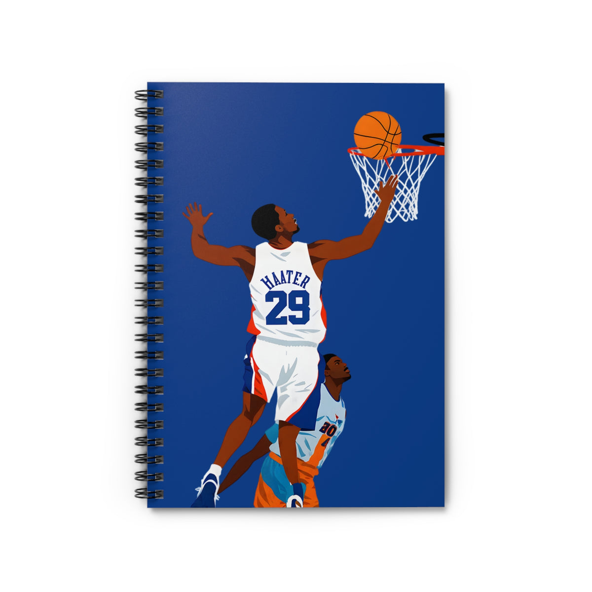 Basketball Themed Spiral Notebook, Sports Journal, Gift for Athletes, Basketball Fan Art, Note-taking, Back-to-School Supplies