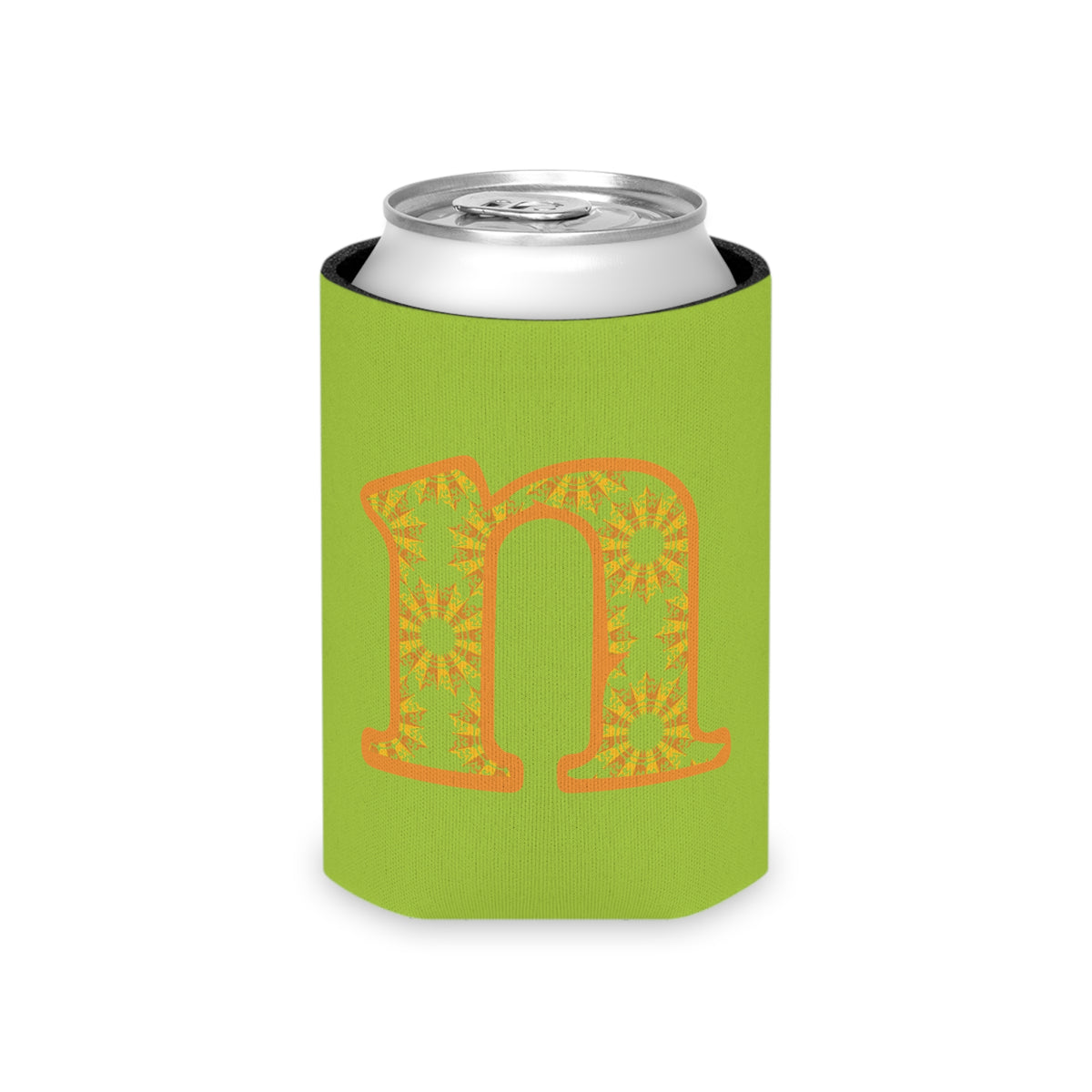 Vibrant Initial Can Cooler, Personalized Party Favor, Summer BBQ Accessory, Custom Drink Sleeve, Gift for Him/Her