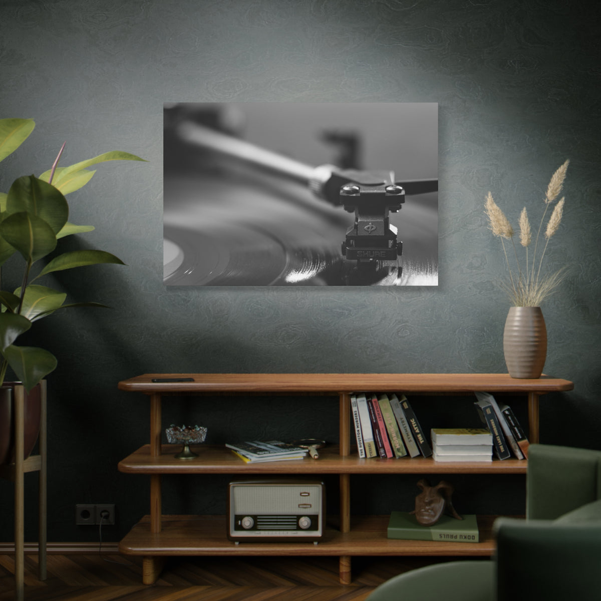 Vinyl Turntable Matte Canvas Print — Stretched 1.25" Wall Art