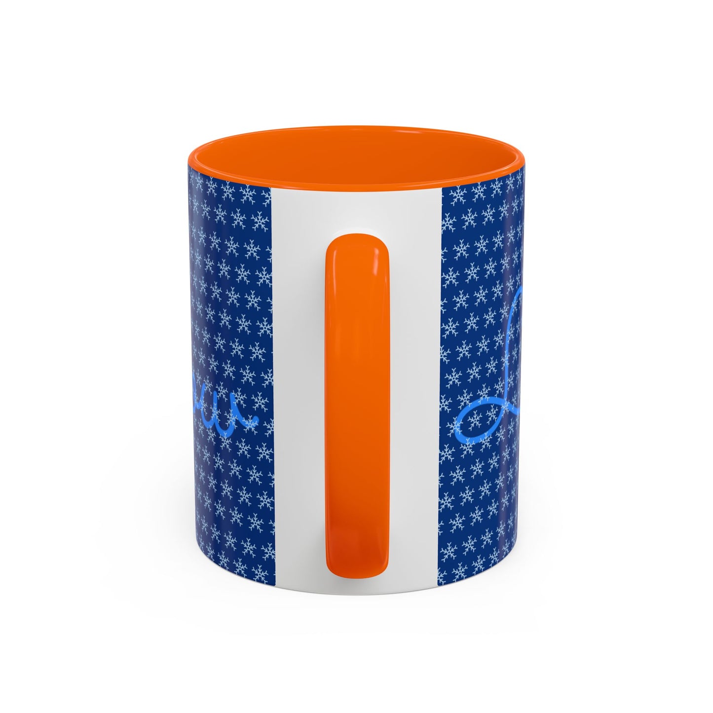 Snowy Night Accent Coffee Mug - Cozy Winter Drinkware, Seasonal Gifts, Holiday Décor, Comfortable Sipping, Blue Design