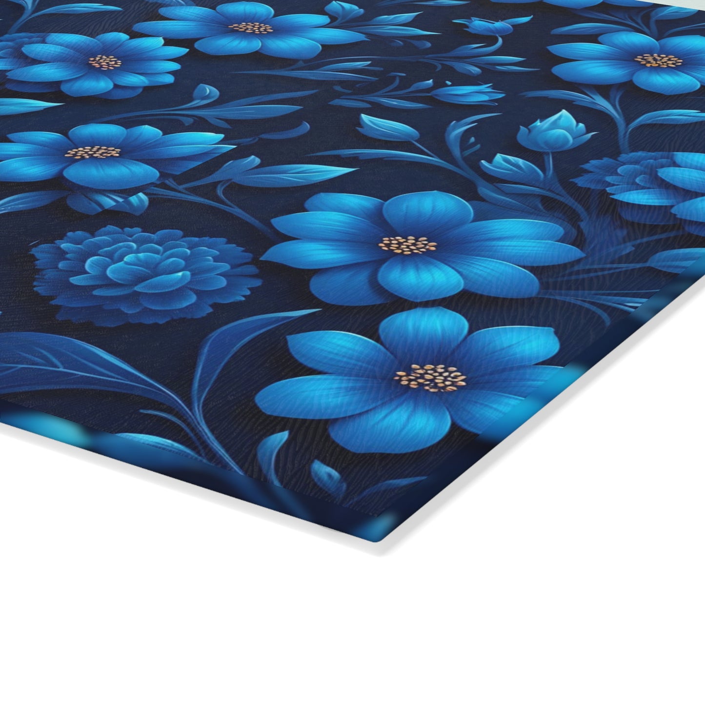 Floral Glass Cutting Board - Kitchen Decor, Gift for Home Chef, Mother's Day, Wedding Present, Cooking Accessories