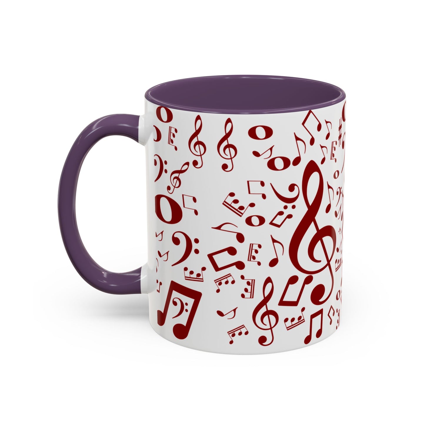 Accent Coffee Mug (11, 15oz) - Musical Notes