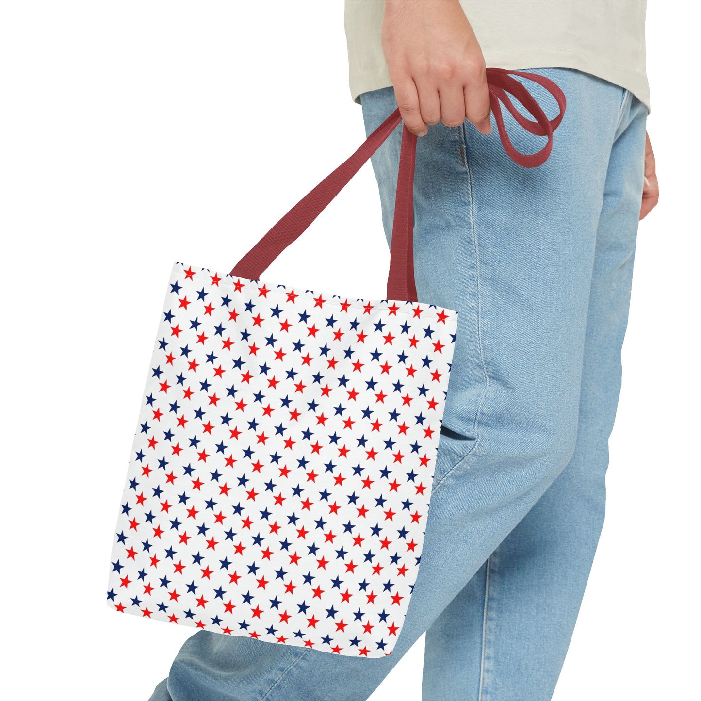 Tote Bag stars red white and blue