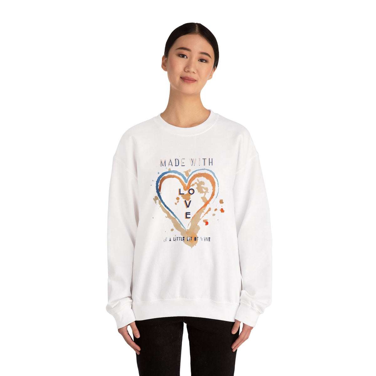 Made with Love Sweatshirt | Cozy Unisex Crewneck | Gift for Everyone | Perfect for Valentine’s Day, Birthdays, or Casual Wear