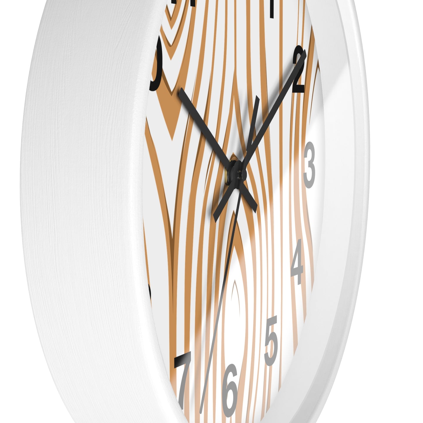 Rustic Wood Grain Wall Clock, Home Decor Clock, Modern Timepiece, Gift for Her, Unique Wall Art, Kitchen Clock, Natural Style Decoration