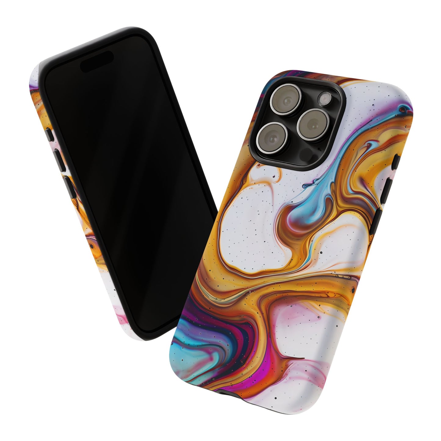 Artistic Phone Case, Tough Cases with Colorful Marble Design