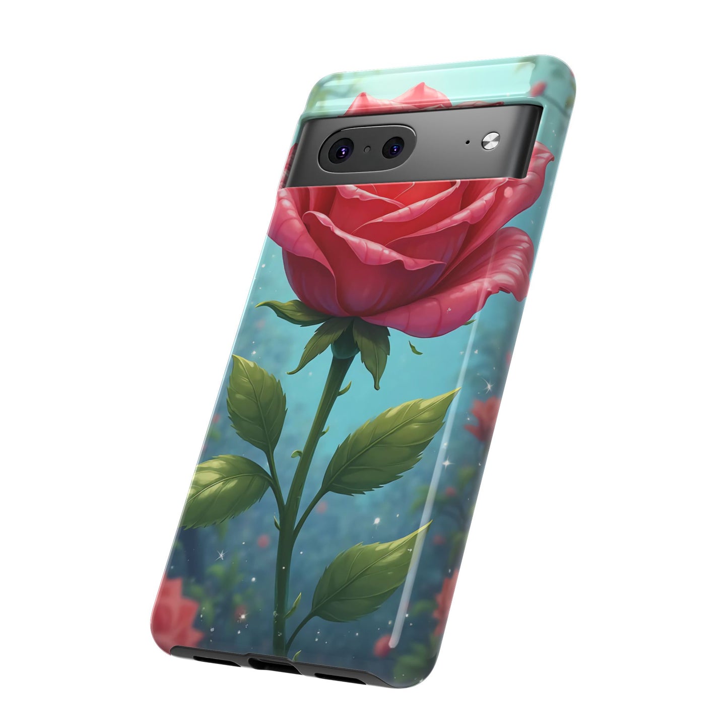 Floral Phone Case, Tough Cases with Elegant Rose Design, Stylish iPhone Cover, Rose Flower Gift for Nature Lovers, Unique Mobile Accessories