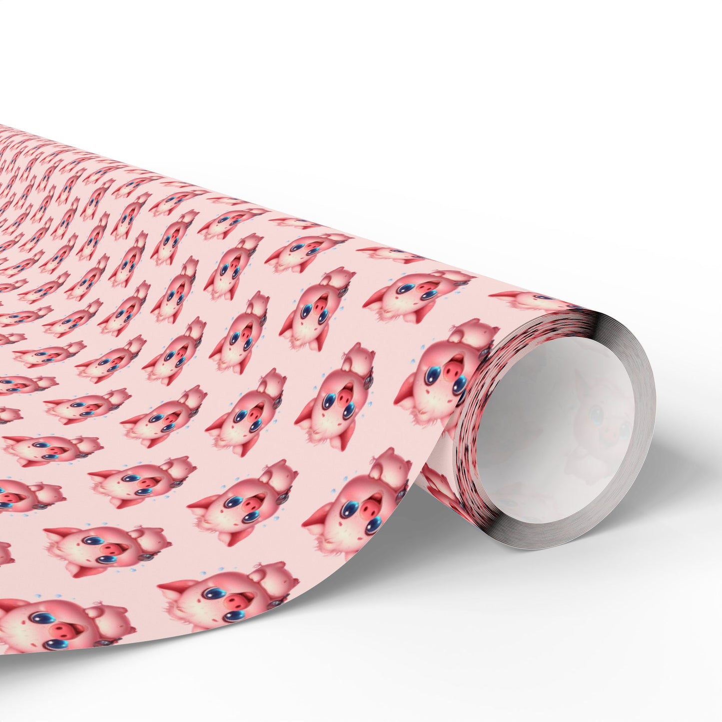 Cute Pig Pattern Wrapping Paper, Gift Wrap for Birthdays, Holidays, Baby Showers, Party Decor, Craft Projects