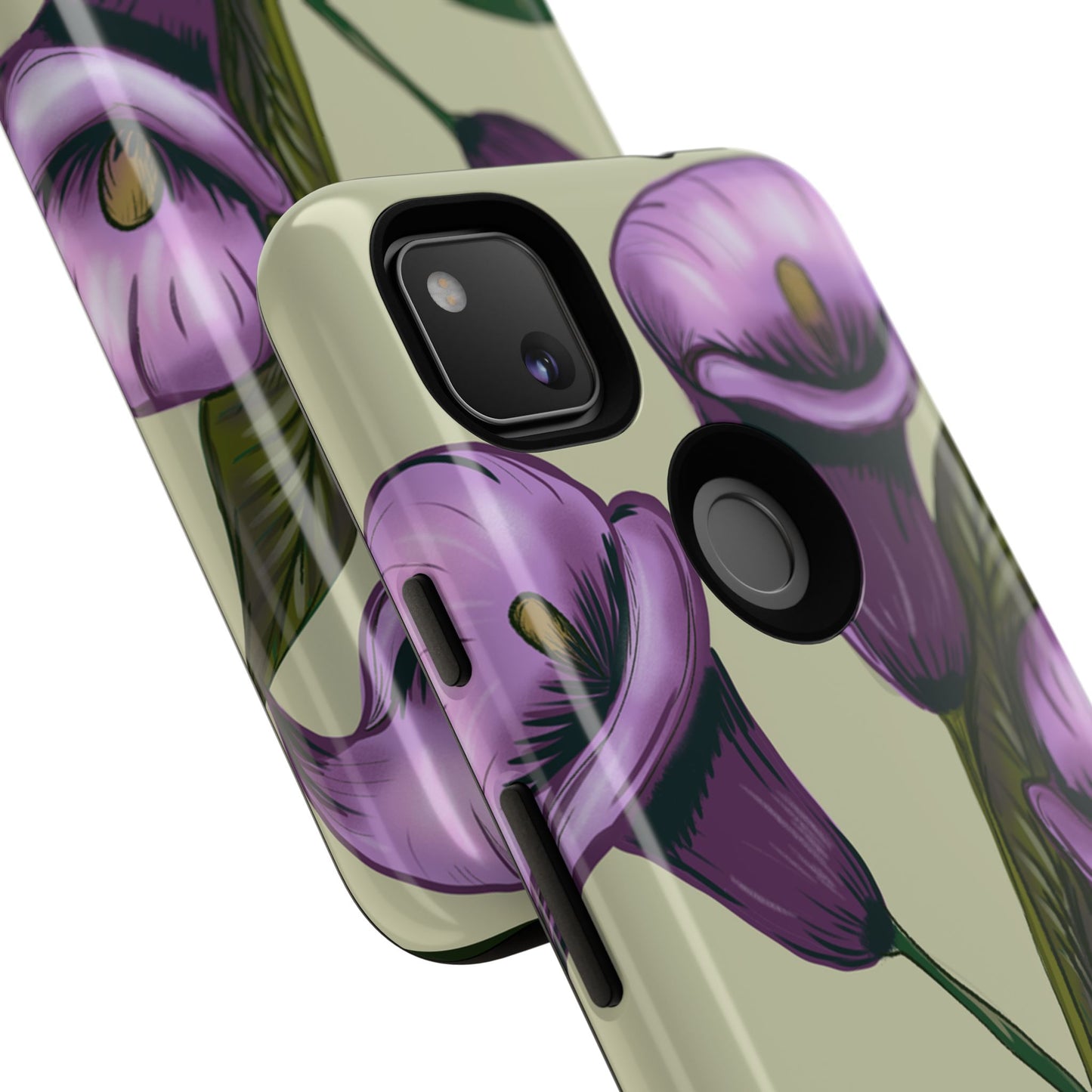 Floral Phone Case - Tough Cases, Purple Flower Design, Cell Phone Accessories, Gift for Her, Nature Lover Essentials