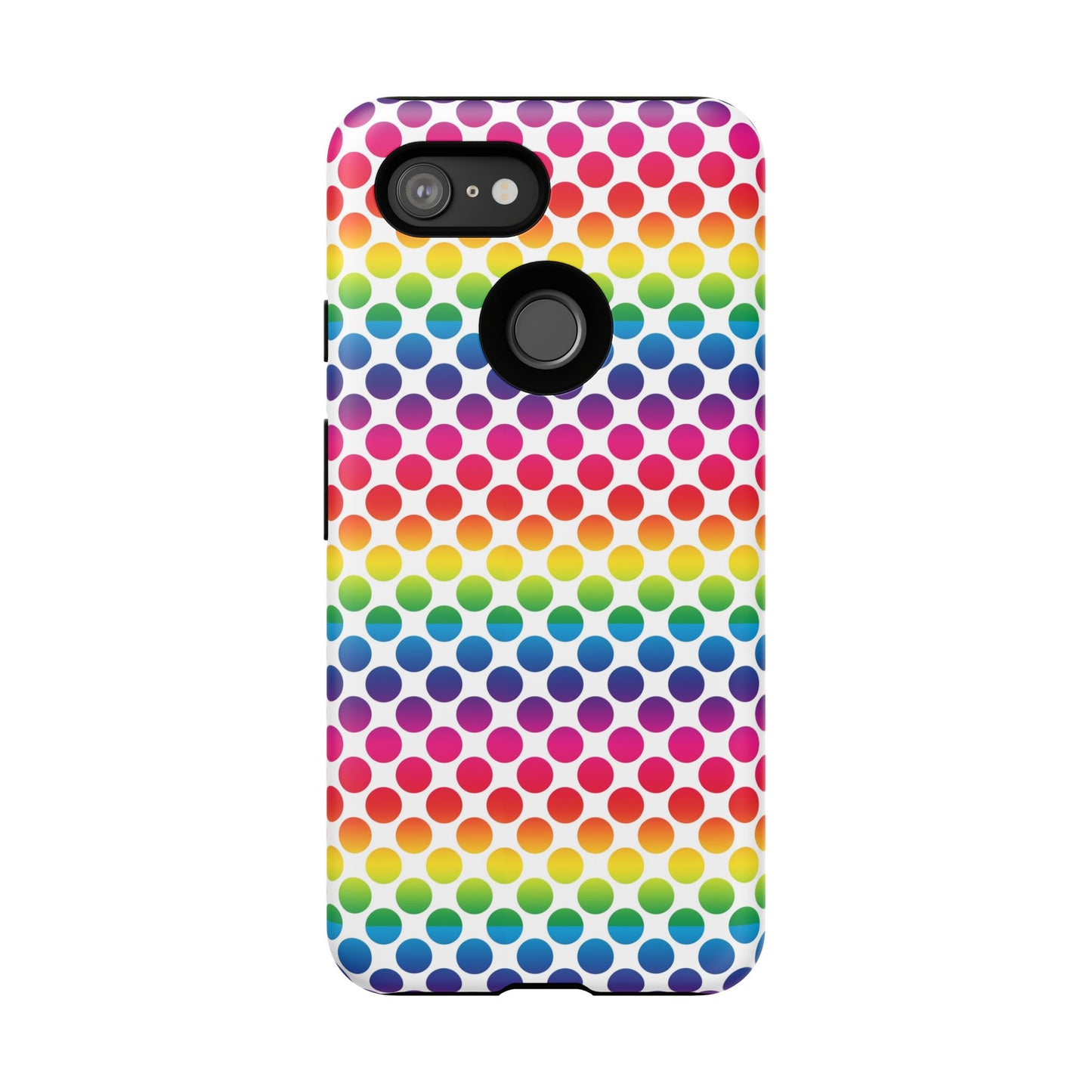 Rainbow Dot Phone Case, Colorful Phone Cover, Fun Phone Accessory, Gift for Friends, Trendy Mobile Case