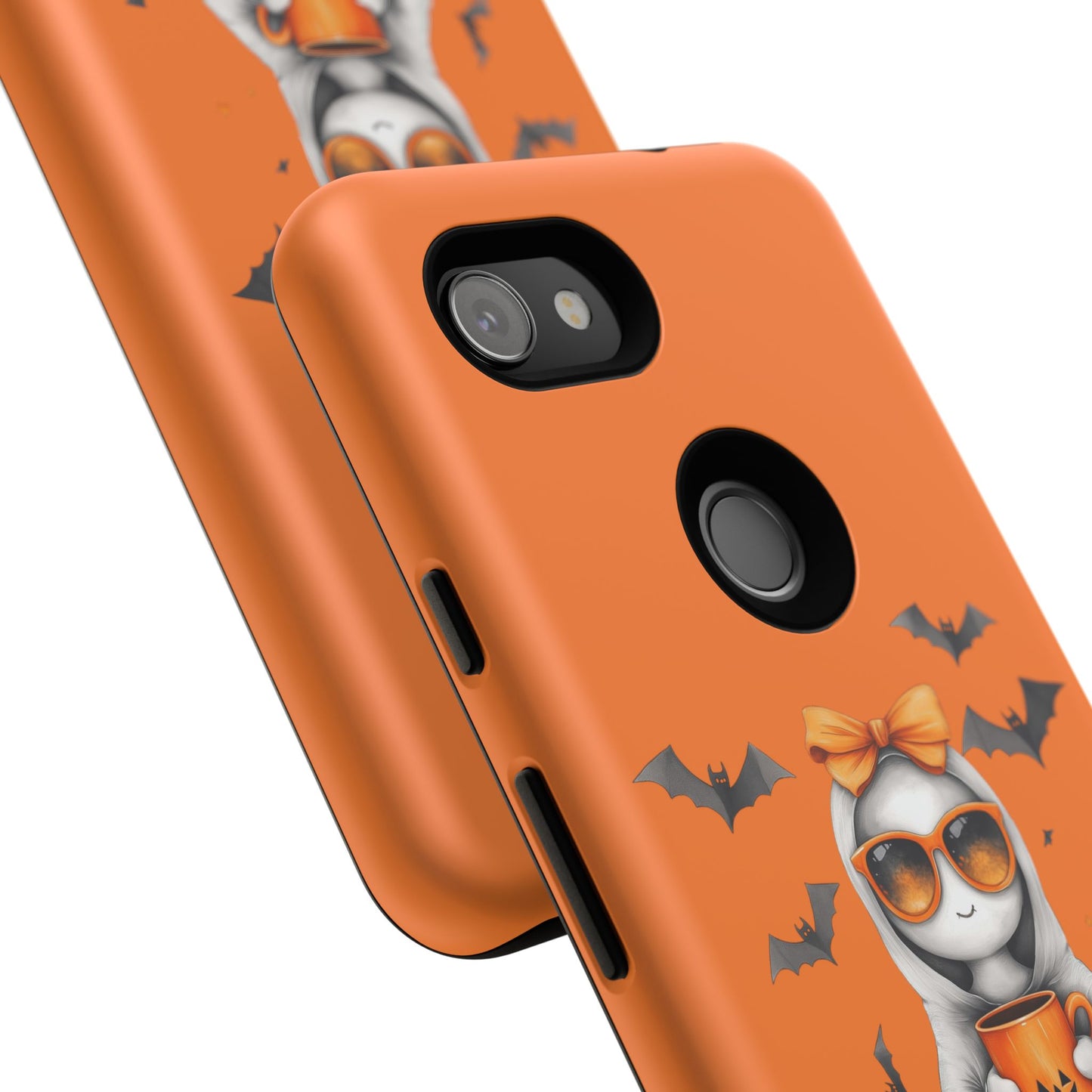 Halloween Ghost Phone Case, Cute Cat Ghost Case, Autumn Phone Cover, Spooky Season Gift, Trick or Treat Case