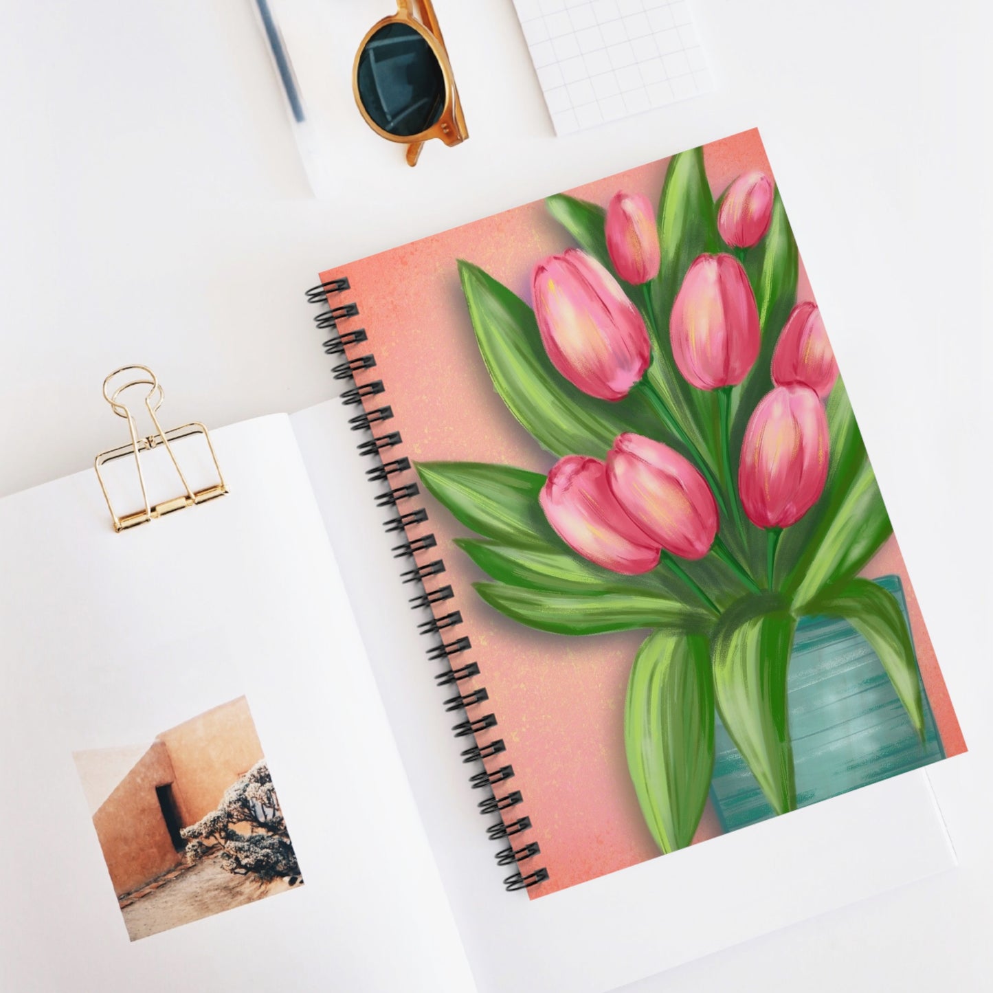 Floral Inspiration Spiral Notebook - Perfect for Journaling, School, Gifts, Stationery, Floral Decor