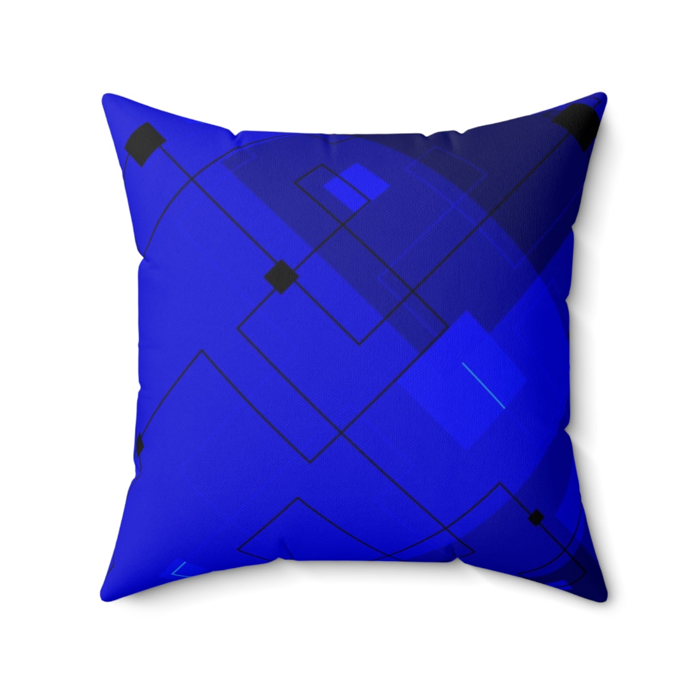 Modern Geometric Pillow | Decorative Throw Cushion, Home Decor, Living Room Accent, Gift Idea, Blue Abstract Design