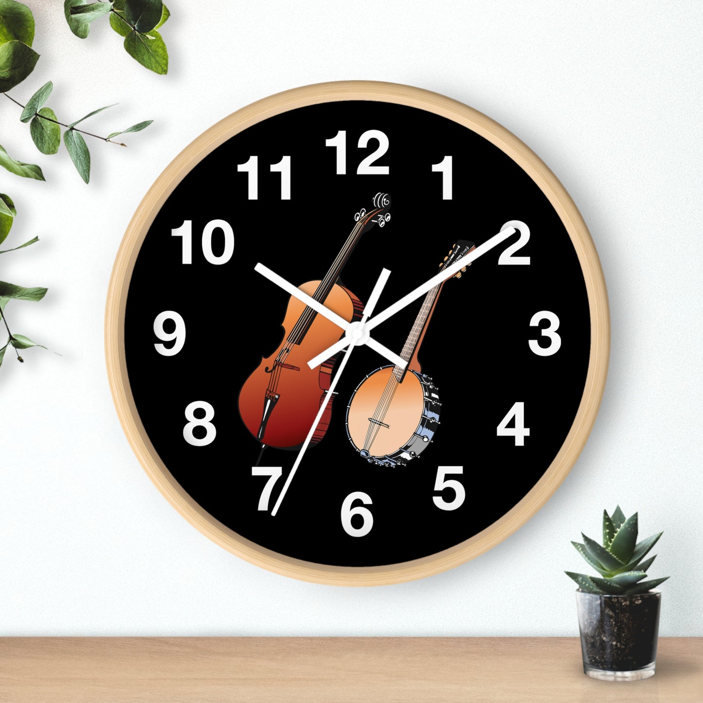 Musical Instruments Wall Clock – Perfect Gift for Musicians, Home Decor, Music Lovers, Great for Holidays and Music Rooms