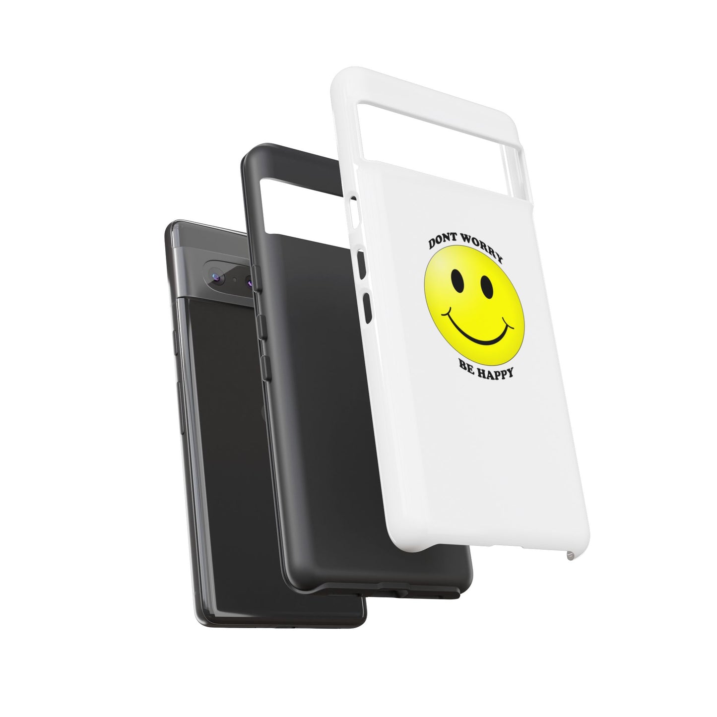 Happy Face Phone Case, Tough Cases, Don’t Worry, Be Happy, Cute Gift for Friends, Positive Vibes, Fun Mobile Accessories