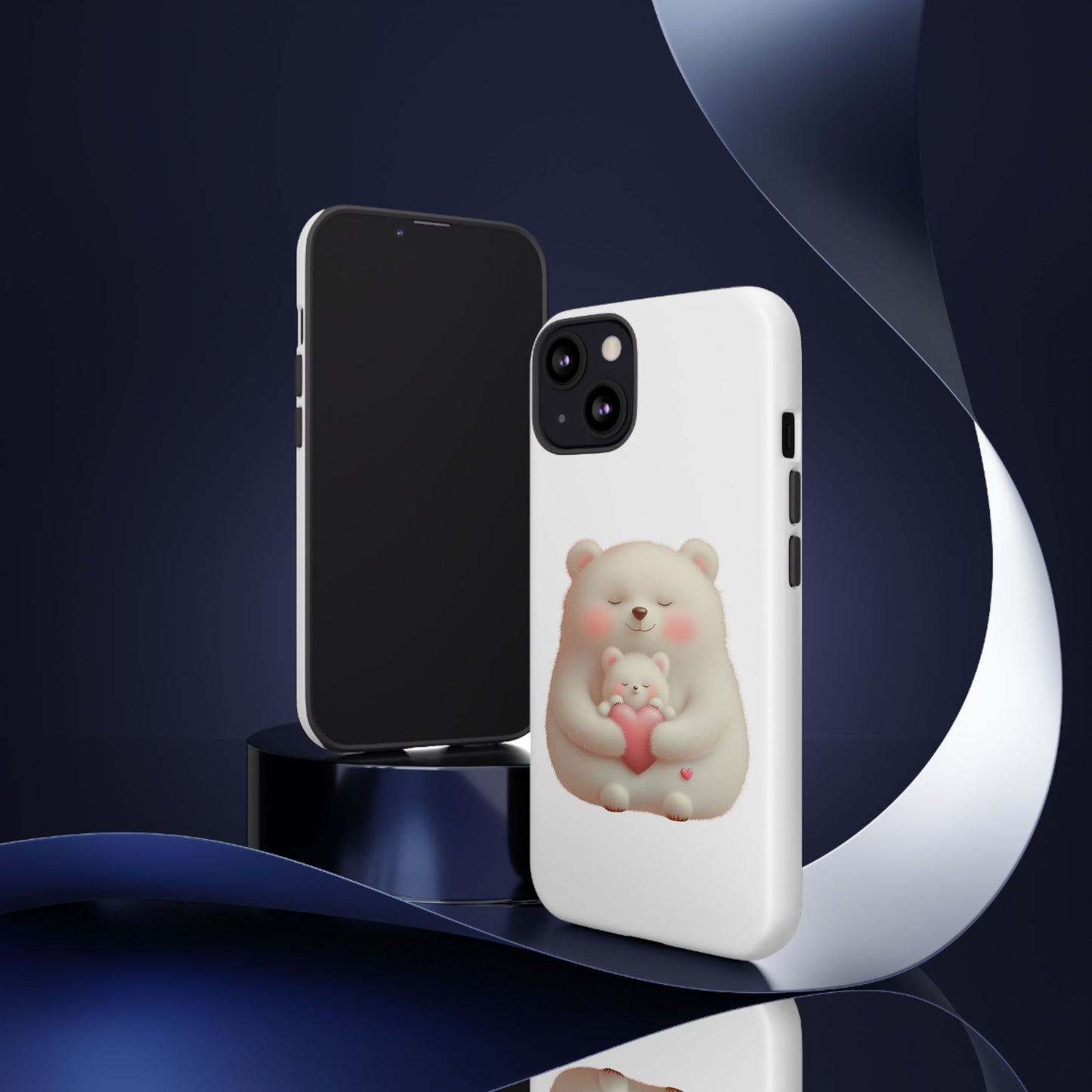 Cute Bear Phone Case, Tough Cases, Animal Lover Gift, Kids Accessories, Mother’s Day, Heartwarming Design