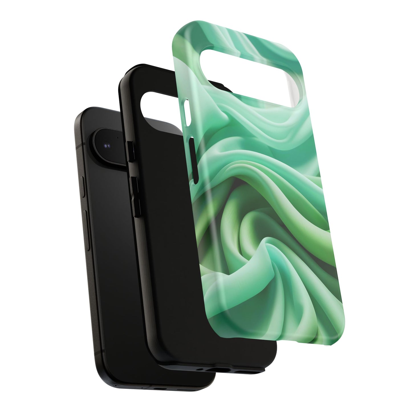Stylish Phone Case, Tough Case, Green Abstract Design, Cell Phone Cover, Unique Gift, Trendy Accessory