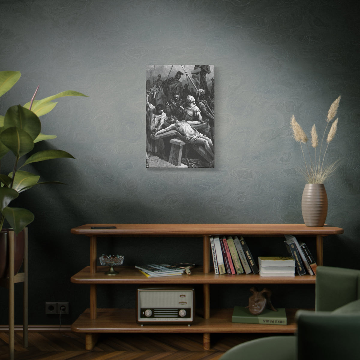 Crucifixion Art Matte Canvas Print – Stretched Religious Wall Decor