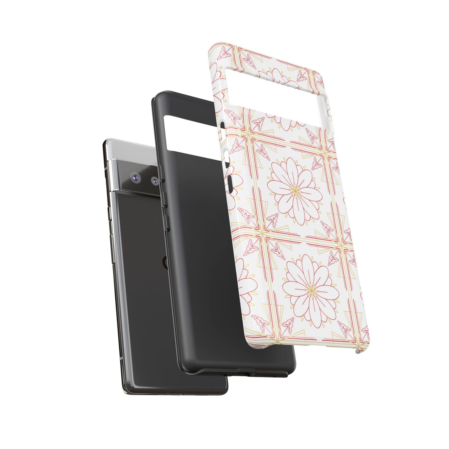 Floral Pattern Phone Case - Stylish Tough Case, Flower Design, Cute Mobile Cover, Phone Accessory, Gift for Her, Spring Style