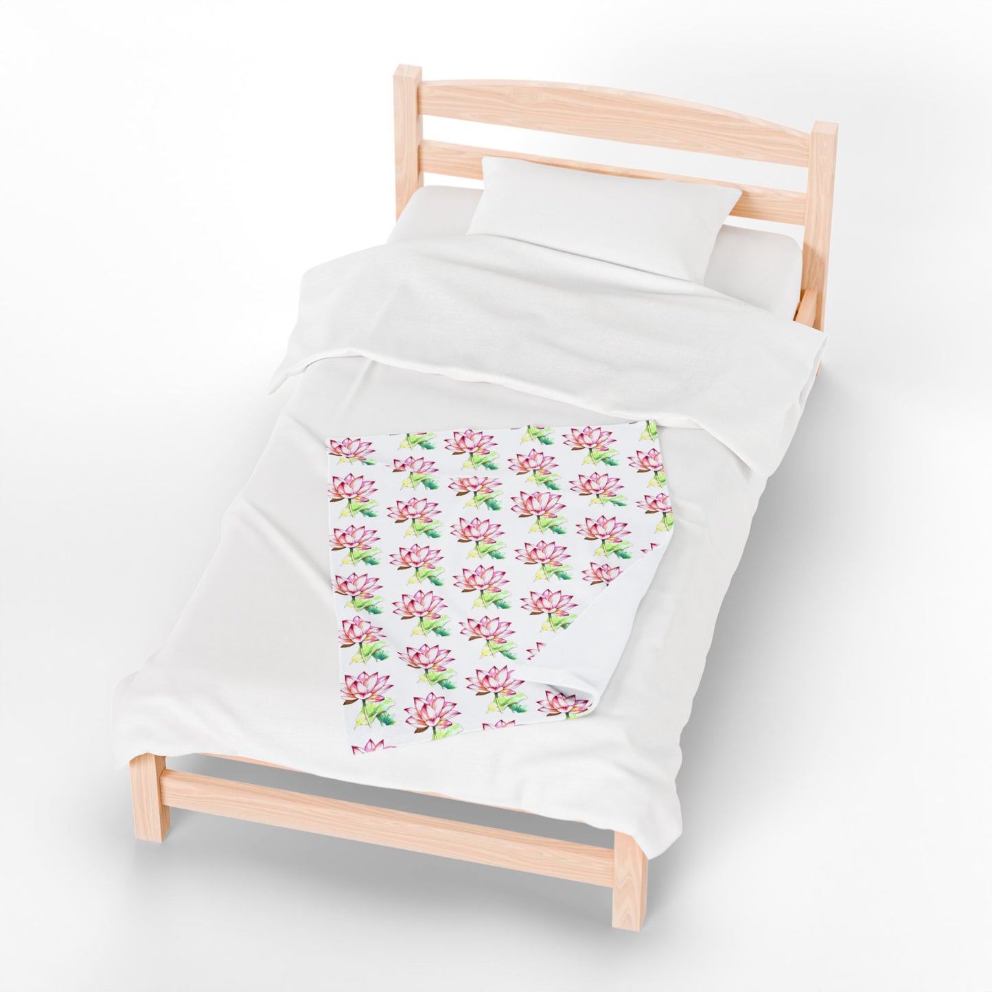 Personalized Floral Velveteen Blanket - Sofia