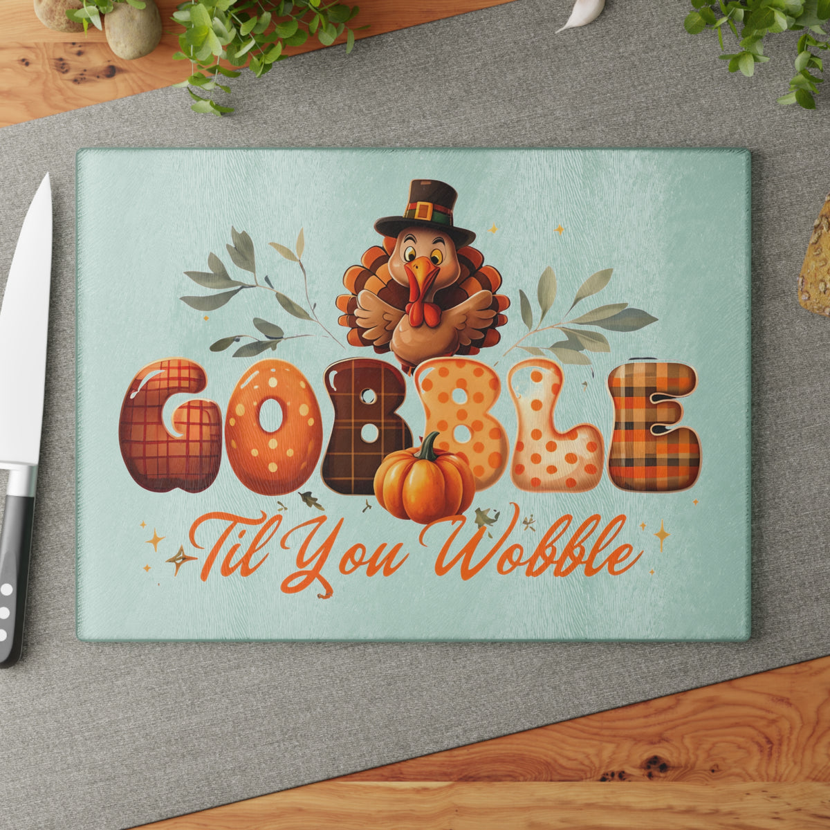 Thanksgiving Gobble Cutting Board