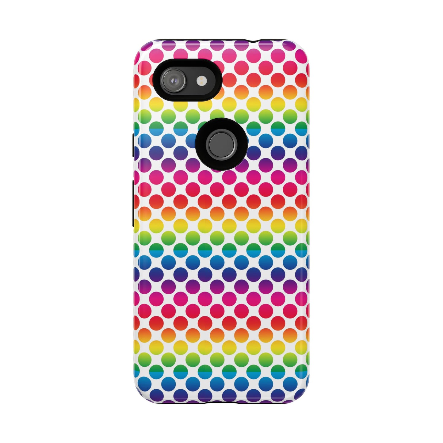 Rainbow Dot Phone Case, Colorful Phone Cover, Fun Phone Accessory, Gift for Friends, Trendy Mobile Case