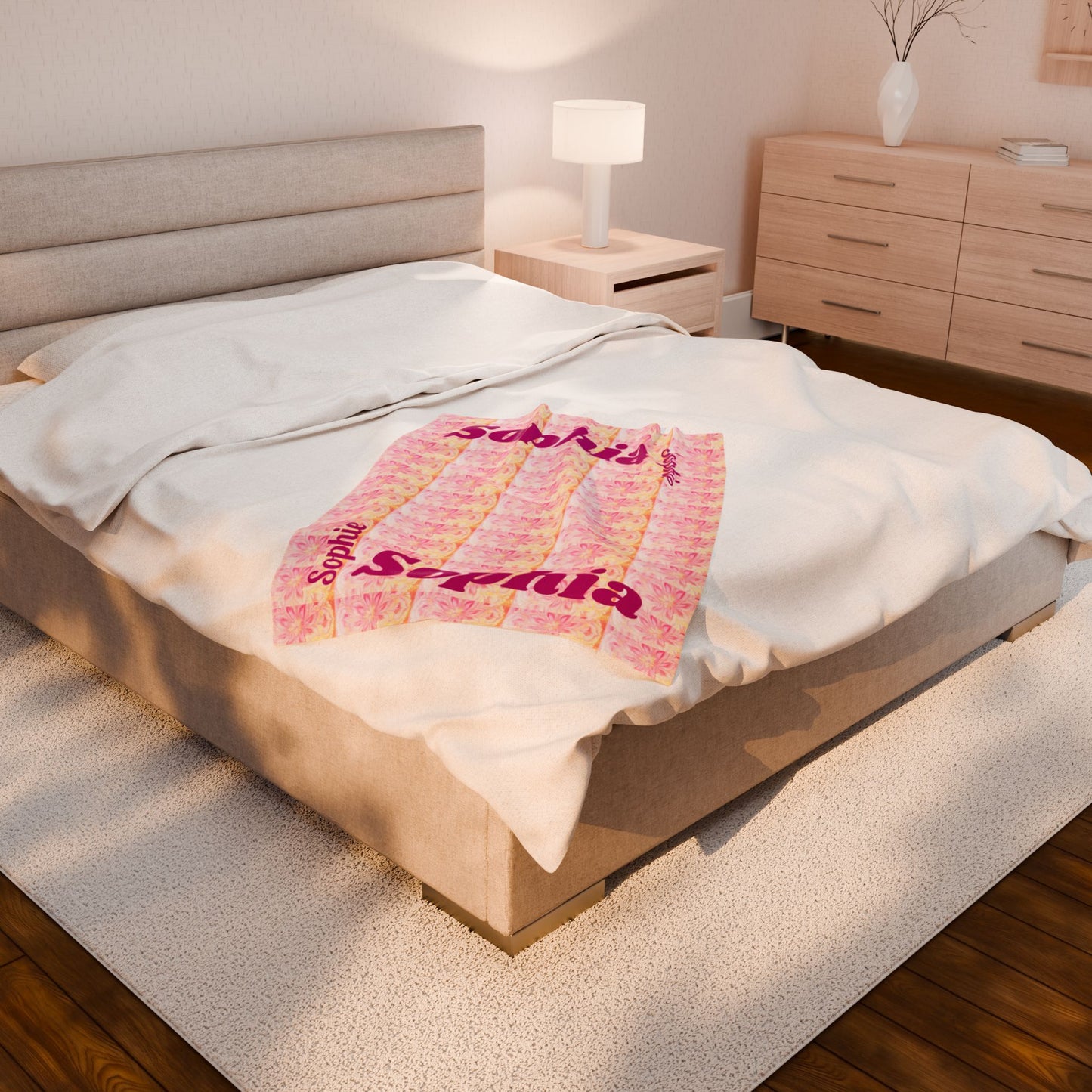 Personalized Velveteen Plush Blanket for Cozy Nights, Custom Soft Throw for Home Decor, Great Gift for Birthdays, Holidays, Baby Showers
