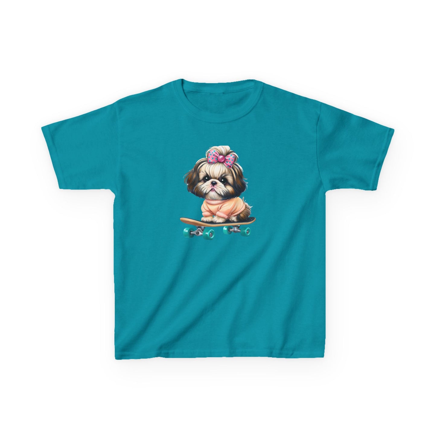 Cute Puppy Skateboard Kids Tee