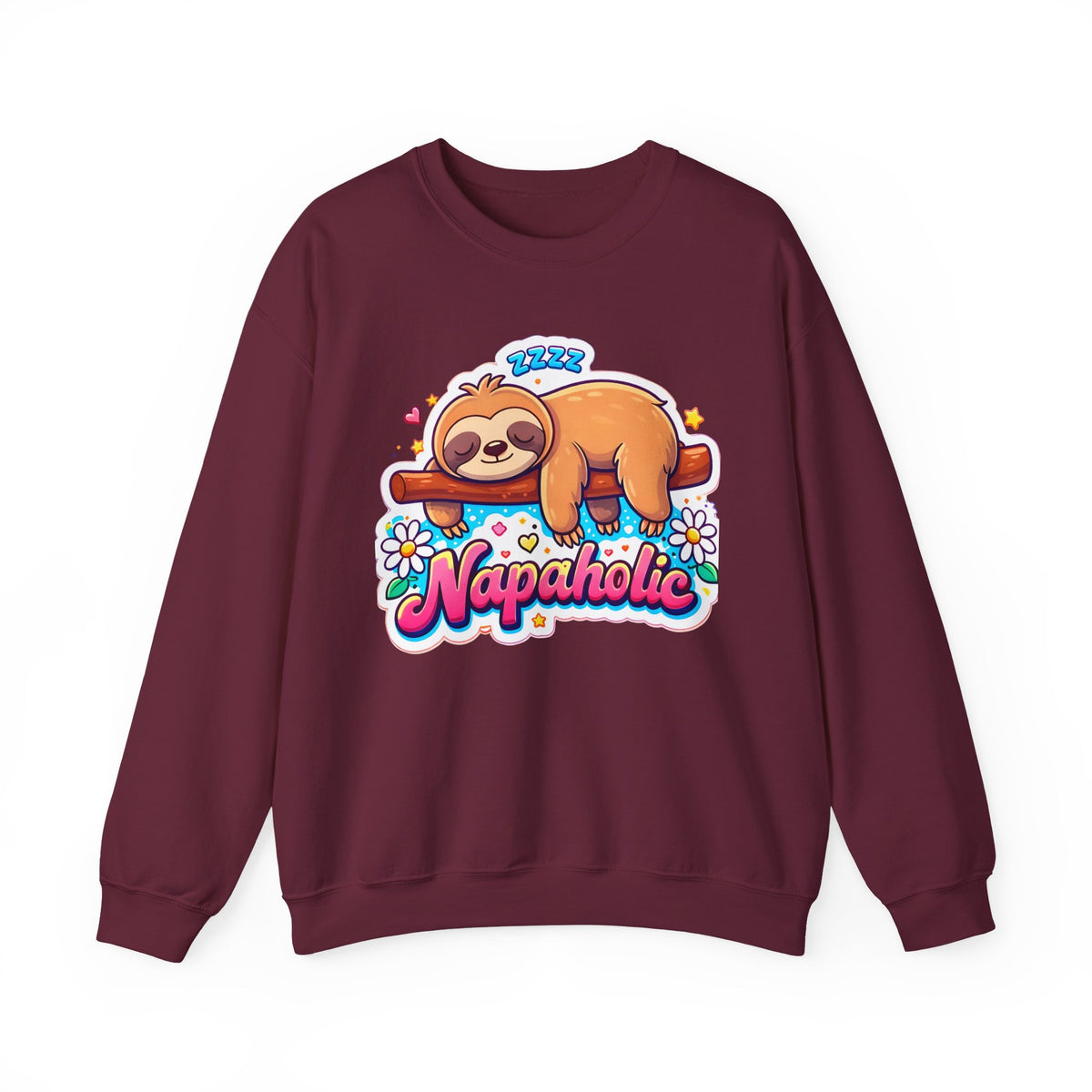 Napaholic Sweatshirt — Cute Sloth Nap Lover Crewneck